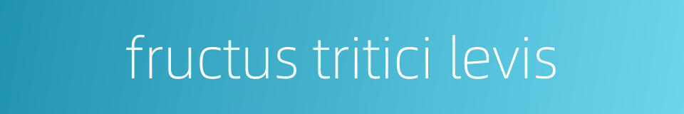 fructus tritici levis的同义词