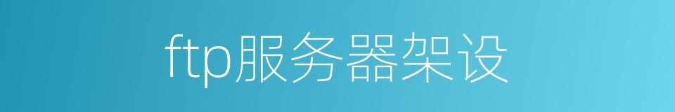 ftp服务器架设的同义词