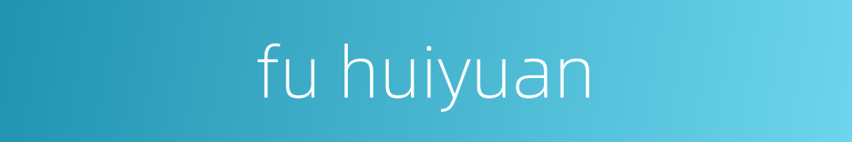 fu huiyuan的同义词