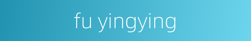 fu yingying的同义词