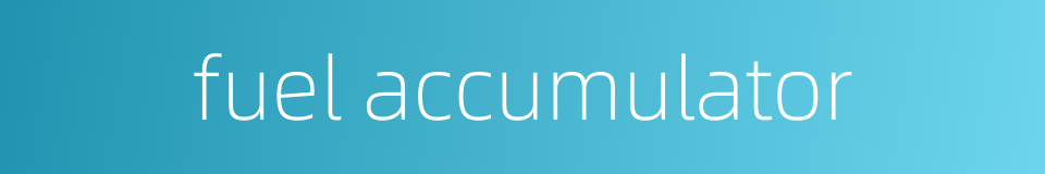 fuel accumulator的同义词