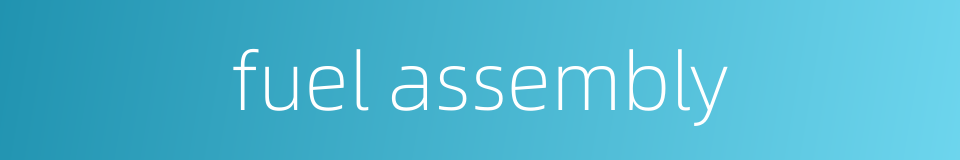 fuel assembly的同义词