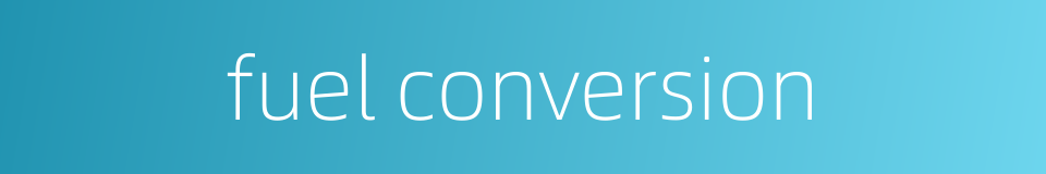 fuel conversion的同义词