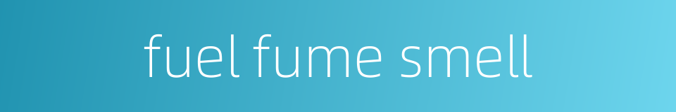 fuel fume smell的同义词