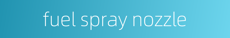 fuel spray nozzle的同义词