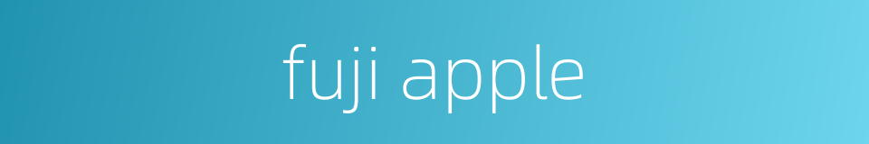 fuji apple的同义词
