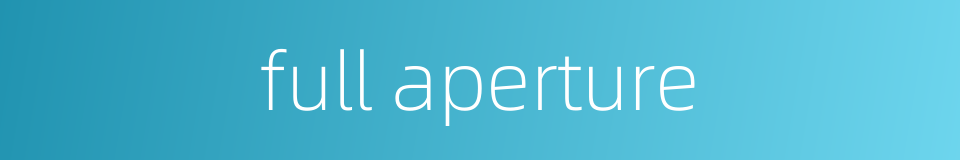 full aperture的同义词