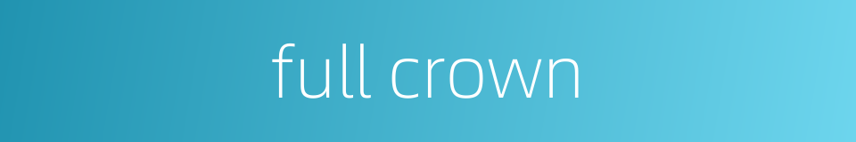 full crown的同义词
