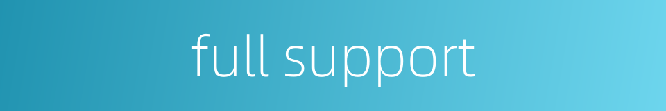 full support的同义词