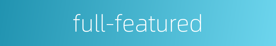 full-featured的同义词