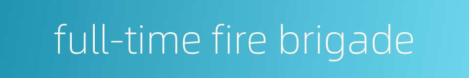 full-time fire brigade的同义词