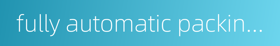 fully automatic packing machine的同义词