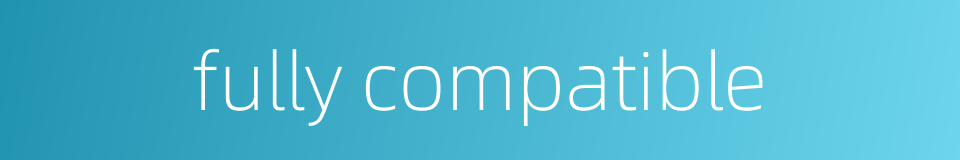 fully compatible的同义词