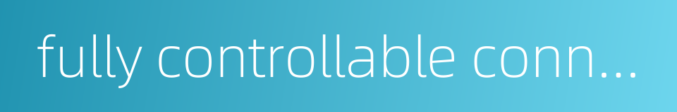 fully controllable connection的同义词