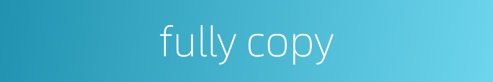 fully copy的同义词