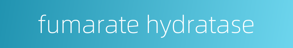 fumarate hydratase的同义词