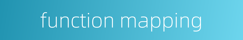 function mapping的同义词