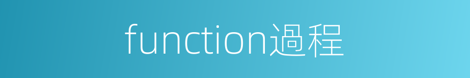 function過程的同義詞