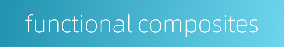 functional composites的同义词