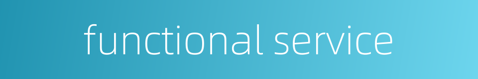 functional service的同义词