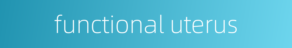 functional uterus的同义词