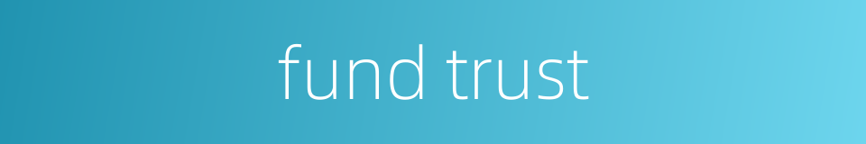 fund trust的同义词