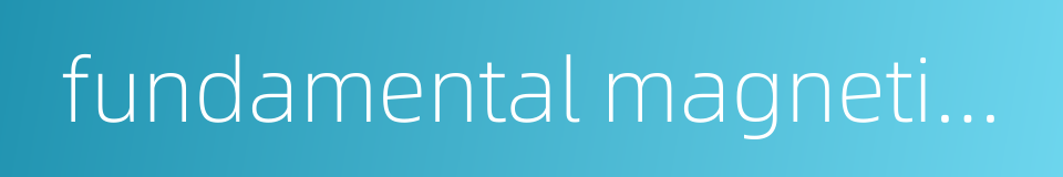 fundamental magnetization curve的同义词