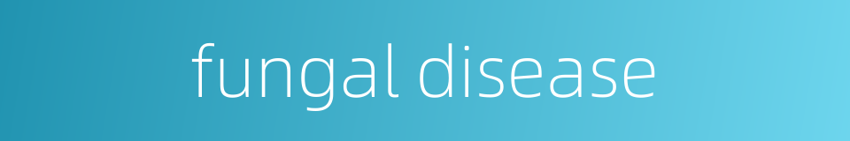 fungal disease的同义词