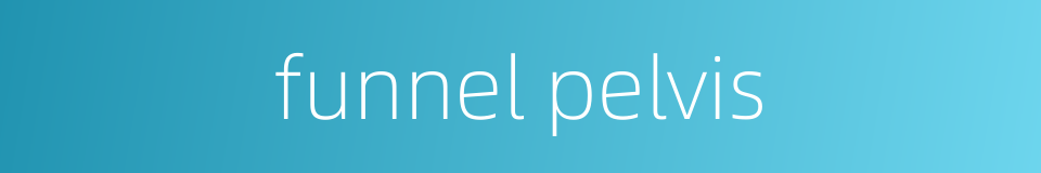 funnel pelvis的同义词