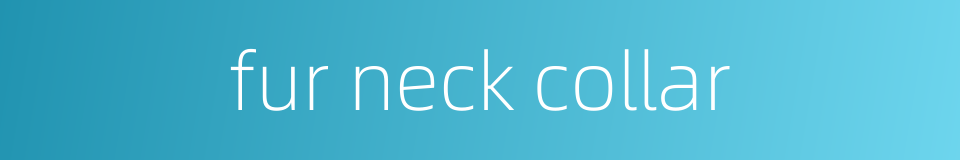fur neck collar的同义词
