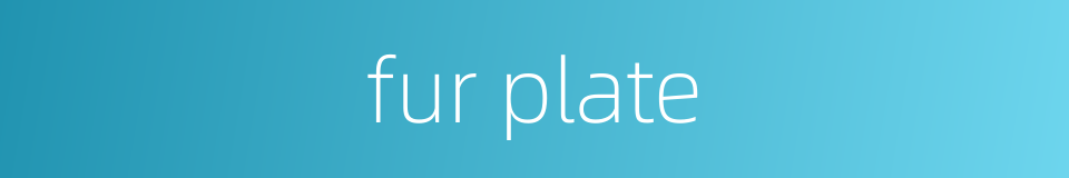fur plate的同义词