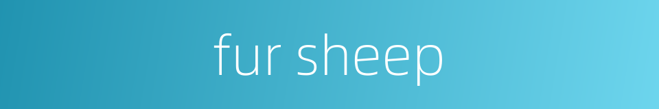 fur sheep的同义词