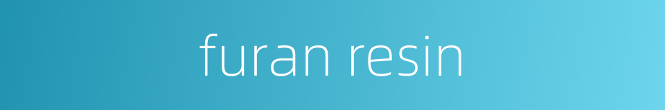 furan resin的同义词