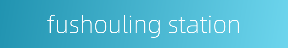 fushouling station的同义词