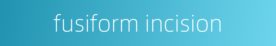 fusiform incision的同义词