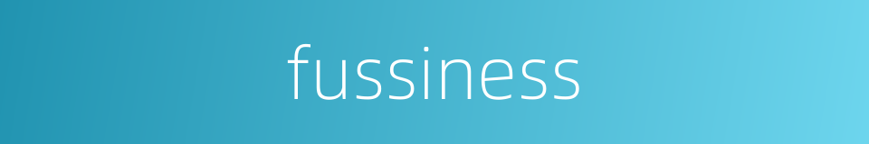 fussiness的同义词