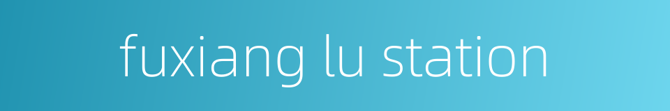 fuxiang lu station的同义词