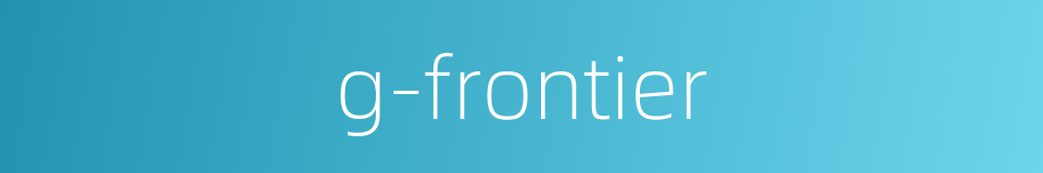 g-frontier的同义词