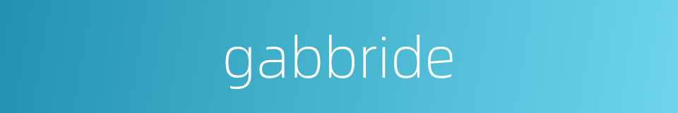 gabbride的同义词