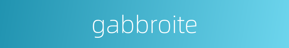 gabbroite的同义词
