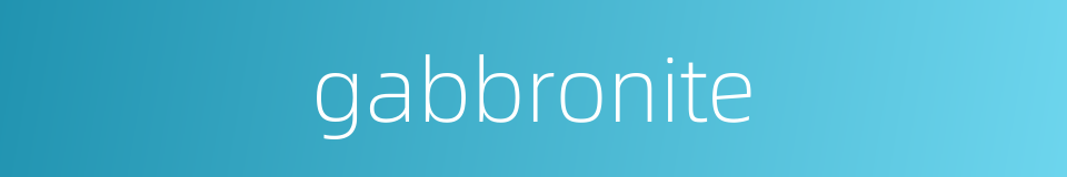 gabbronite的同义词