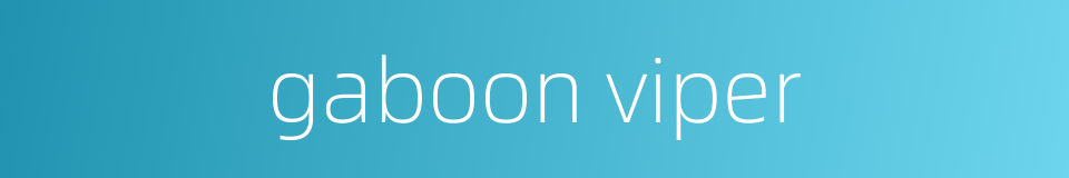 gaboon viper的同义词