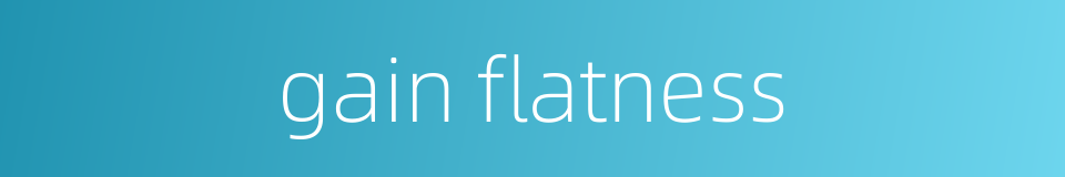 gain flatness的同义词