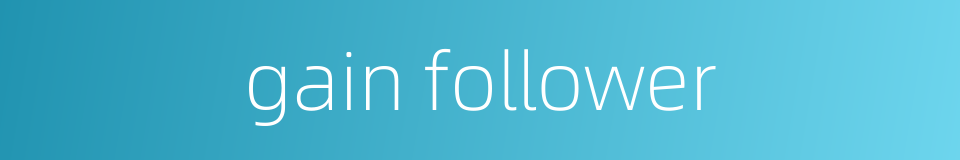 gain follower的同义词