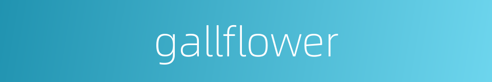 gallflower的同义词