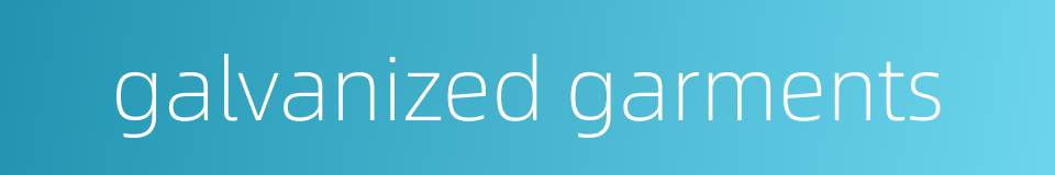 galvanized garments的同义词