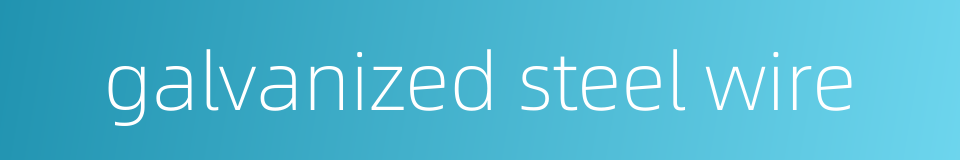 galvanized steel wire的同义词