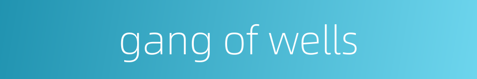 gang of wells的同义词