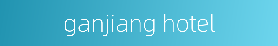 ganjiang hotel的同义词