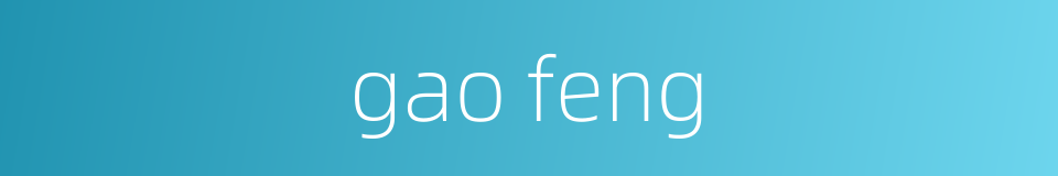 gao feng的同义词